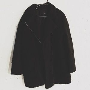 Black H&M boucle coat